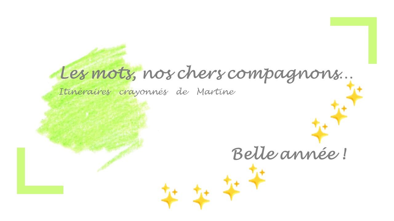You are currently viewing Les mots, nos chers compagnons… Belle année !