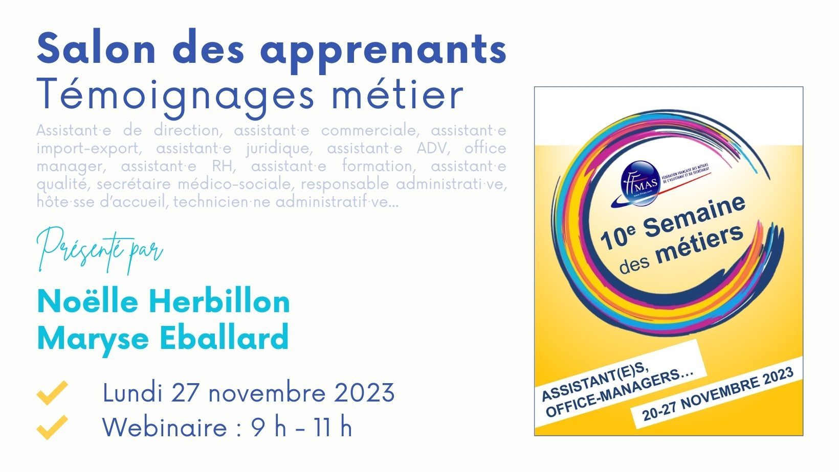 You are currently viewing Salon des apprenants – Témoignages métiers | Semaine des métiers 2023