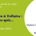 Webinaire La faute à Voltaire, nouveau quiz : expression écrite, vocabulaire, courriel…