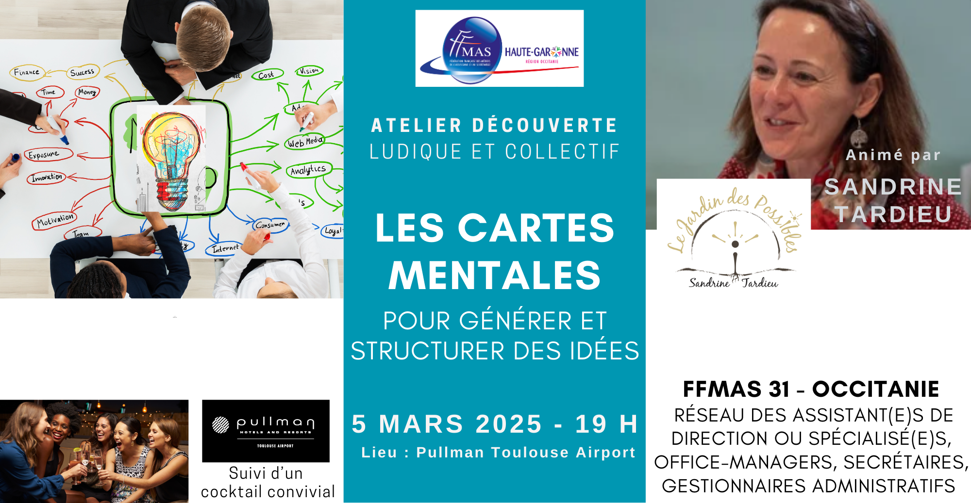 You are currently viewing LES CARTES MENTALES pour générer et structurer des idées – Atelier collectif et ludique | 5 mars à 19 h | suivi d’un cocktail